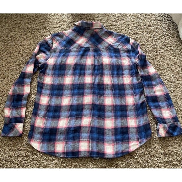 Gap + Pendleton Flannel Shirt, Blue And Pink Flannel, SUPER SOFT, Women’s Size M - Picture 5 of 8